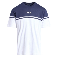 T-shirt Blanc/Marine Homme Fila Print