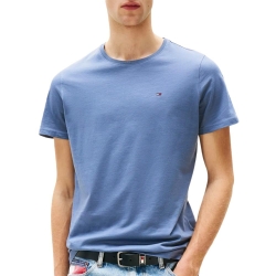 T-Shirt Bleu/Mauve Homme Tommy Hilfiger Slim Jersey