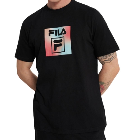 T-shirt Noir Homme Fila Soft Plastisol