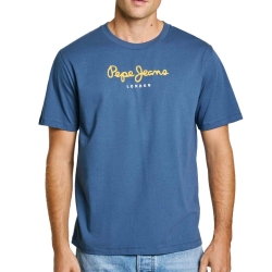 T-shirt Bleu Homme Pepe jeans Eggo AQW