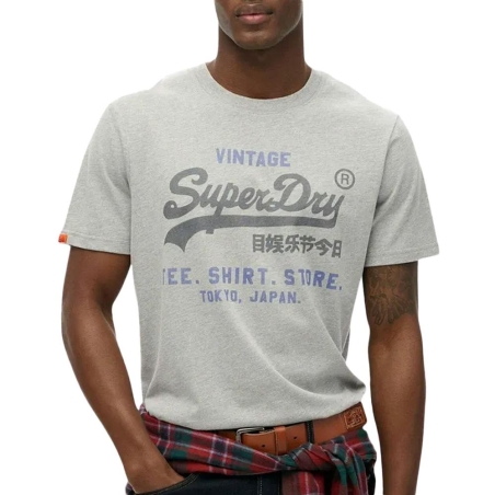 T-Shirt Gris Homme Superdry Vl