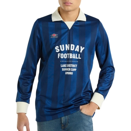 Polo Manches Longues Bleu Homme Umbro Football Estate