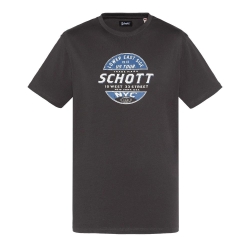 T-shirt Noir Homme Schott TSUSTOUR