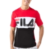 T-shirt Rouge/Noir Homme Fila Flat Matte