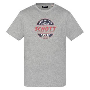 T-shirt Gris Homme Schott TSUSTOUR