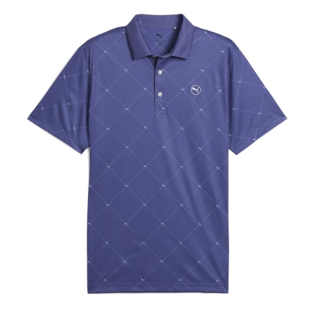 Polo Bleu Homme Puma Pure 2.0 Argyle