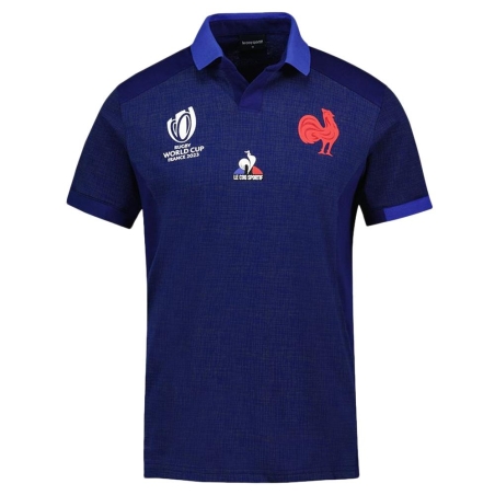 XV de France Polo Marine Homme Le Coq Sportif Coupe du Monde 2023