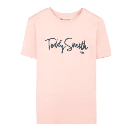 T-Shirt Rose Homme Teddy Smith Evry