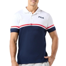 Polo Marine/Blanc Homme Fila Primo