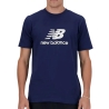 T-shirt Marine Homme New Balance Stacked Logo