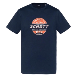 T-shirt Marine Homme Schott TSUSTOUR