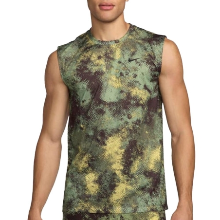 Débardeur Vert Homme Nike Camo