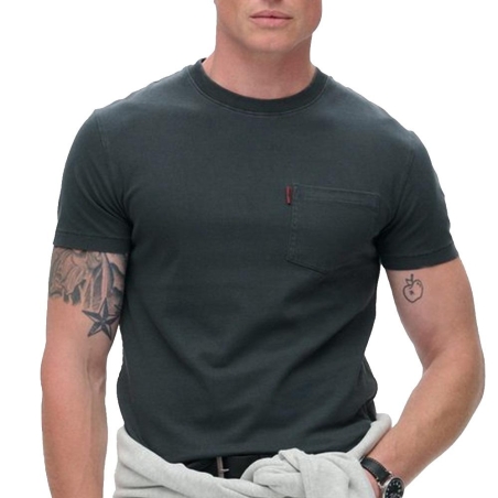 T-Shirt Gris Foncé Homme Superdry Essential