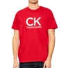 T-Shirt Rouge/Blanc Homme Calvin Klein Jeans LV04RD819G