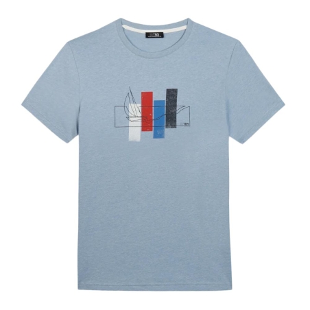 T-Shirt Bleu Homme TBS Horizon