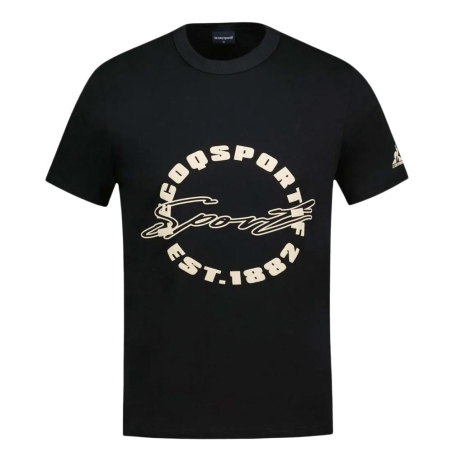 T-Shirt Noir Homme Le Coq Sportif Contemporain N°1