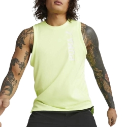 Débardeur de Sport Jaune Fluo Homme Puma Fit Ultrabreath