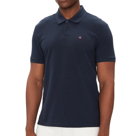 Polo Marine Homme Calvin Klein Jeans Ss Monogram Pique