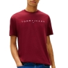 T-Shirt Bordeaux Homme Tommy Hilfiger Reg Linear