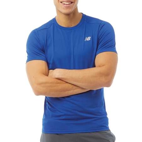 T-shirt Bleu Homme New Balance Core