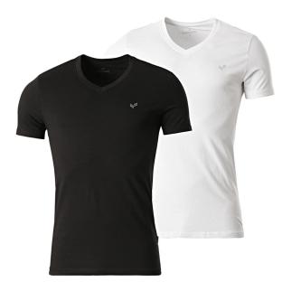 Lot de 2 T-Shirts Blanc/Noir Homme Kaporal GIFTH