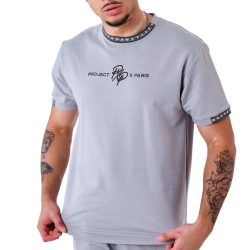 T-Shirt Gris/Blanc Homme Project X Paris