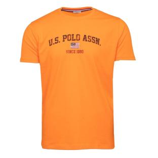 T-Shirt Orange Homme US Polo ASSN Nick