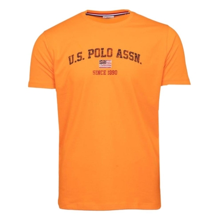 T-Shirt Orange Homme US Polo ASSN Nick