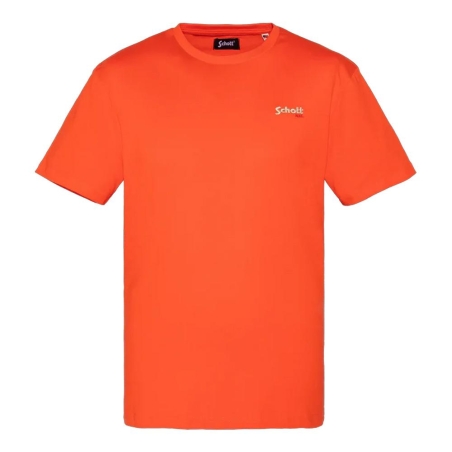 T-shirt Orange Homme Schott EMB