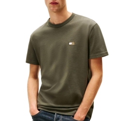 T-shirt Kaki Homme Tommy Jeans Reg Badge DM0DM20322