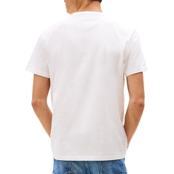 T-Shirt Blanc Homme Tommy Hilfiger Reg Linear