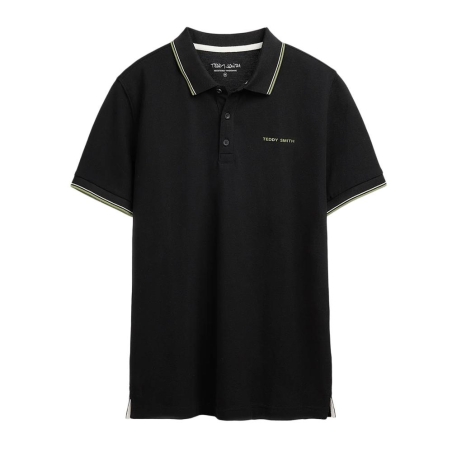 Polo Noir/Kaki Homme Teddy Smith Pasian 2