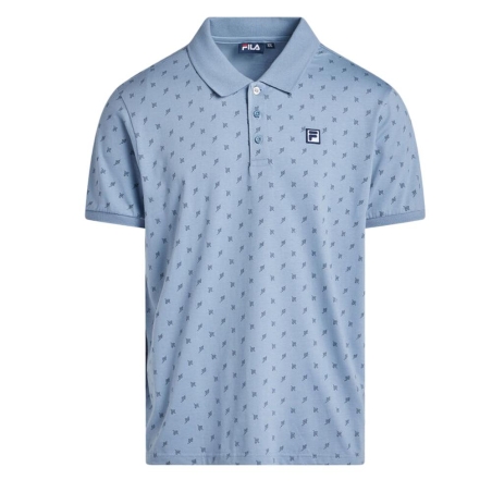 Polo Bleu Homme Fila Hart Faded
