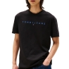 T-Shirt Noir Homme Tommy Hilfiger Reg Linear