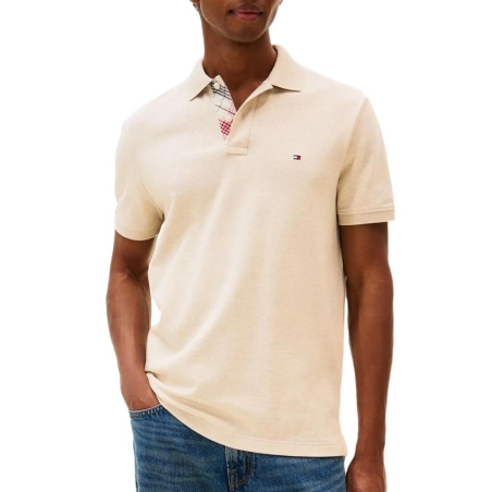 Polo Beige Homme Tommy Hilfiger Placket