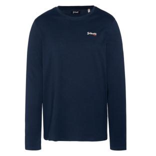 T-shirt Marine Homme Schott BRODEDML