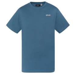 T-Shirt Bleu Homme Schott Brode