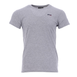 T-shirt gris homme Schott NYC brodé