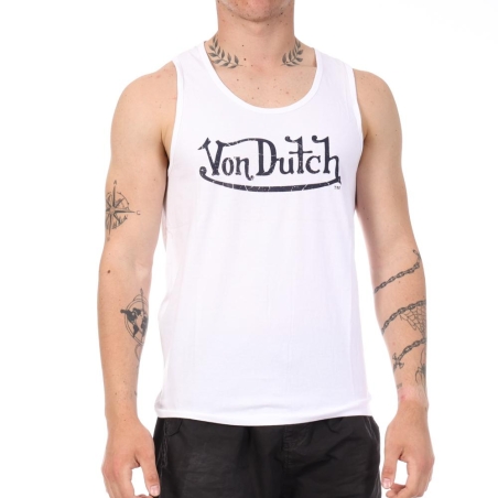 Débardeur Blanc Homme Von Dutch Poitrine