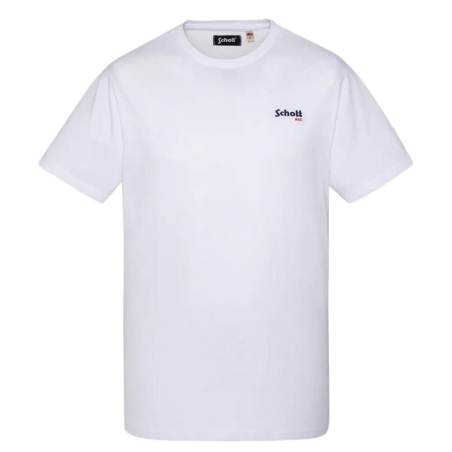T-Shirt Blanc Homme Schott Brode