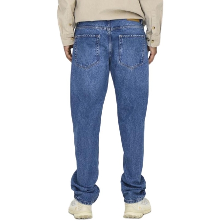 Jean Bleu Foncé Straight Homme Only & Sons Bromo