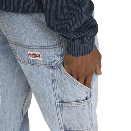 Jean Bleu Clair Homme Only & Sons edge Straight