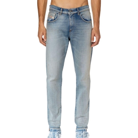 Jean Slim Bleu Clair Délavé Homme Diesel 2019 D-strukt