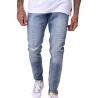 Jean Skinny Bleu Homme Project X Paris délavé avec trou
