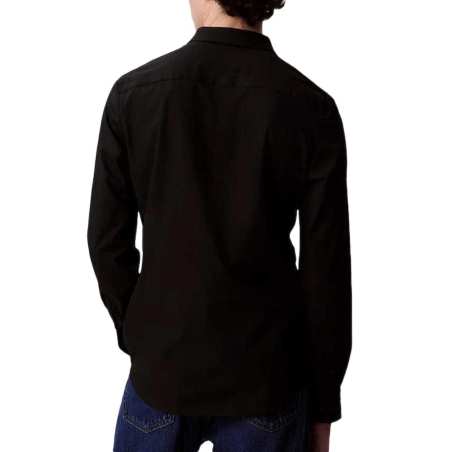 Chemise Noir Homme Calvin Klein Jeans Tech Stretch Slim