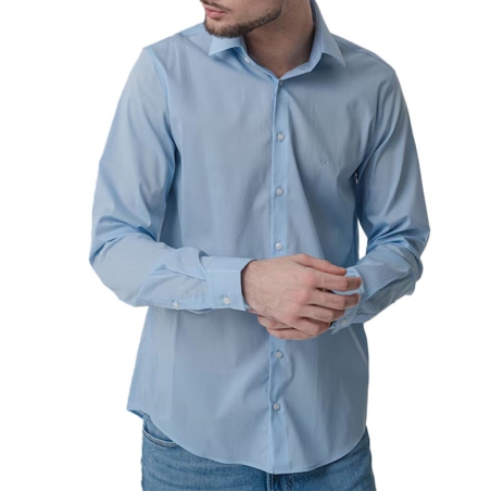Chemise Bleu Homme Calvin Klein Jeans Lyocell Solid