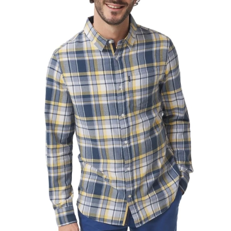 Chemise à carreaux Bleu/Jaune Homme TBS SULKYCHE