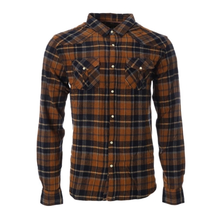 Chemise Marron à Motifs Homme RMS26 4779