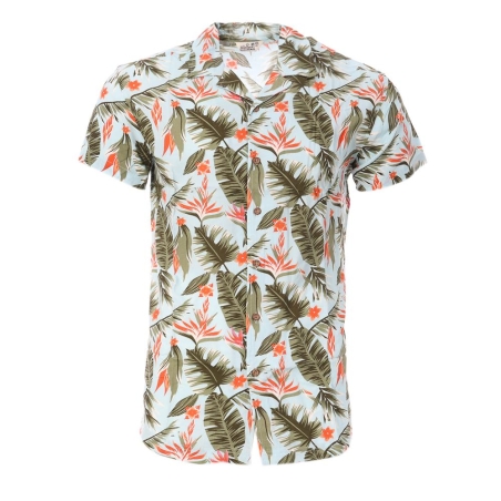 Chemise Bleu/Vert Homme RMS26 4754