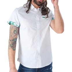 Chemisette Manches Courtes Blanche Homme Deeluxe Majorca